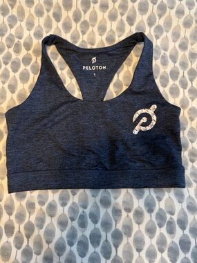 Peloton Navy Heather Racerback Sports Bra